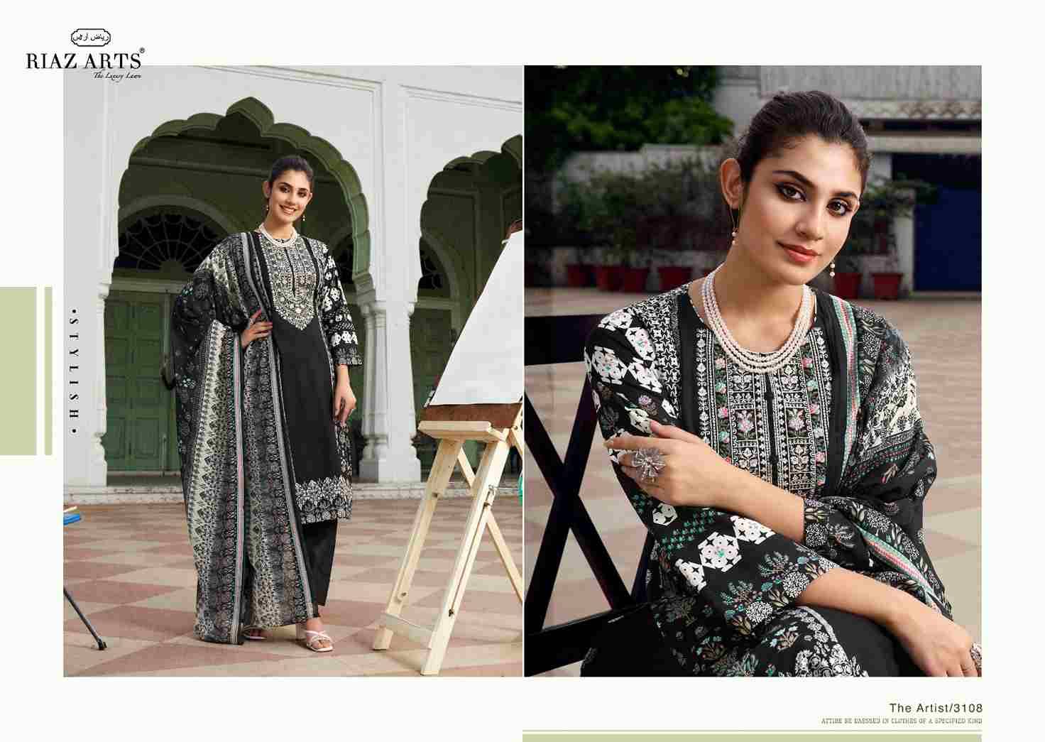 The Artist By Riaz Arts 3101 To 3108 Series Beautiful Stylish Festive Suits Fancy Colorful Casual Wear & Ethnic Wear & Ready To Wear Pure Cambric Lawn Digital Print Dresses At Wholesale Price