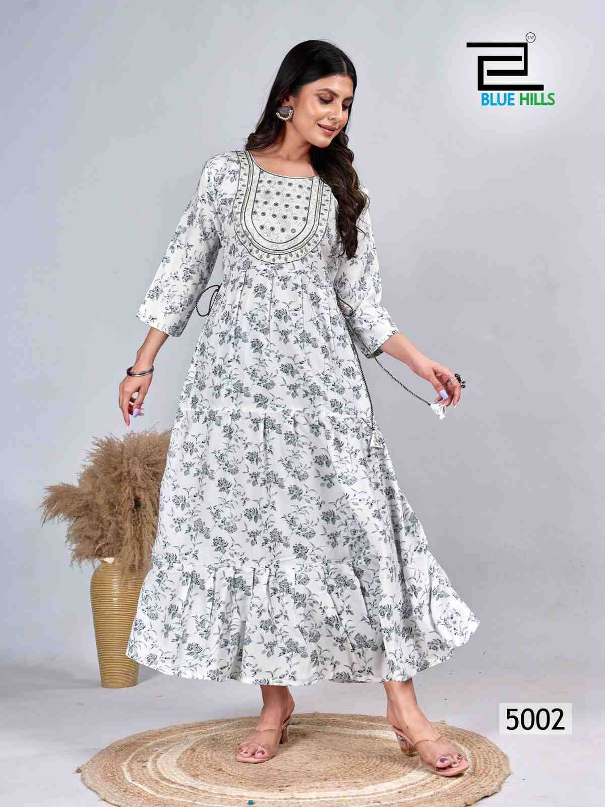 Sarfaraz Vol-5 By Blue Hills 5001 To 5006 Series Designer Stylish Fancy Colorful Beautiful Party Wear & Ethnic Wear Collection Rayon Print Kurtis At Wholesale Price