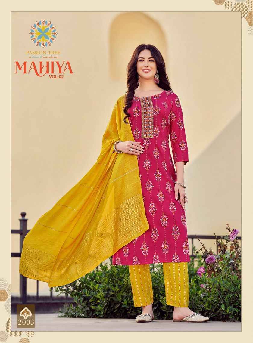 Mahiya Vol-2 By Passion Tree 2001 To 2008 Series Designer Festive Suits Collection Beautiful Stylish Fancy Colorful Party Wear & Occasional Wear Heavy Rayon Print Dresses At Wholesale Price