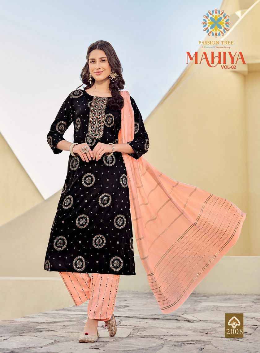 Mahiya Vol-2 By Passion Tree 2001 To 2008 Series Designer Festive Suits Collection Beautiful Stylish Fancy Colorful Party Wear & Occasional Wear Heavy Rayon Print Dresses At Wholesale Price