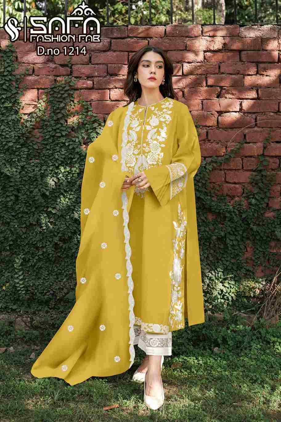 Safa 1214 Colours By Safa Fashion 1214-A To 1214-D Series Beautiful Pakistani Suits Colorful Stylish Fancy Casual Wear & Ethnic Wear Fancy Dresses At Wholesale Price