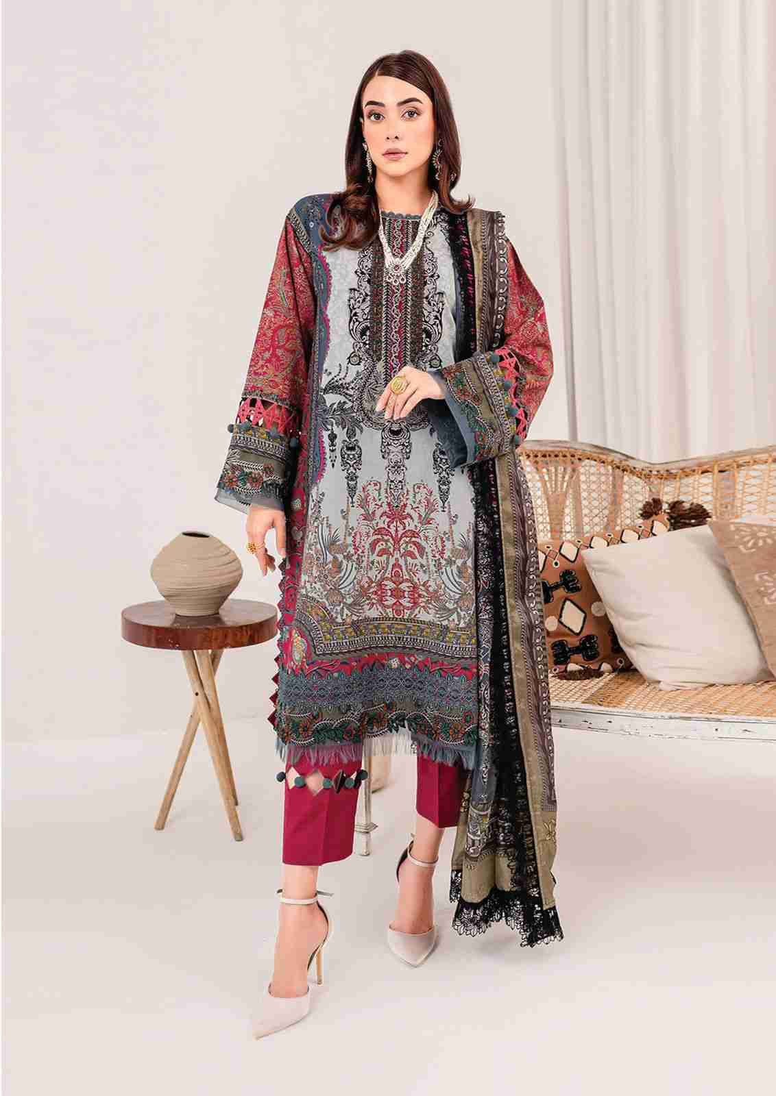 Kesariya Vol-12 By Al Karam Lawn Collection 12001 To 12006 Series Beautiful Festive Suits Colorful Stylish Fancy Casual Wear & Ethnic Wear Pure Cambric Embroidered Dresses At Wholesale Price