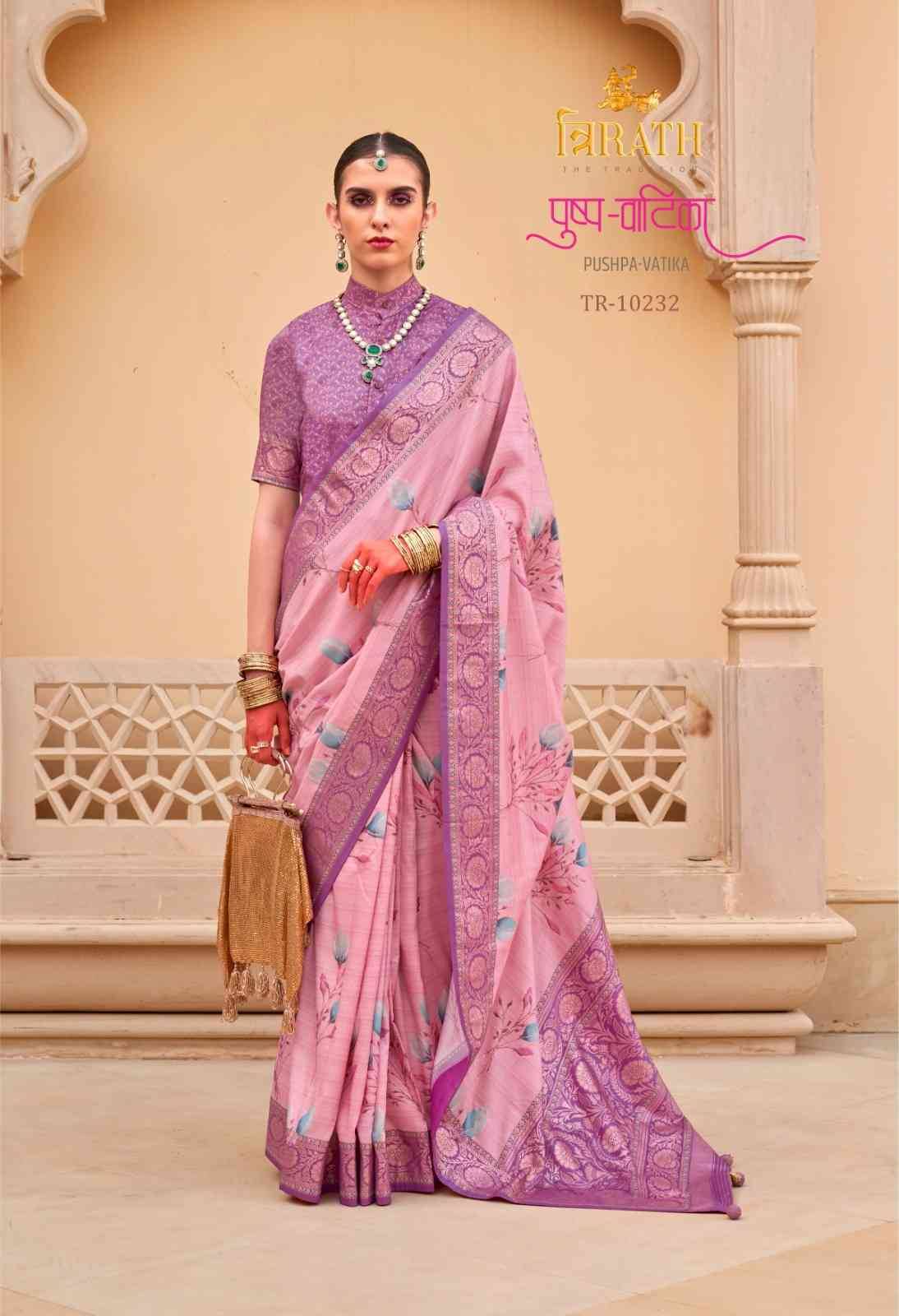 Pushpa Vatika By Trirath 10225 To 10236 Series Indian Traditional Wear Collection Beautiful Stylish Fancy Colorful Party Wear & Occasional Wear Silk Sarees At Wholesale Price