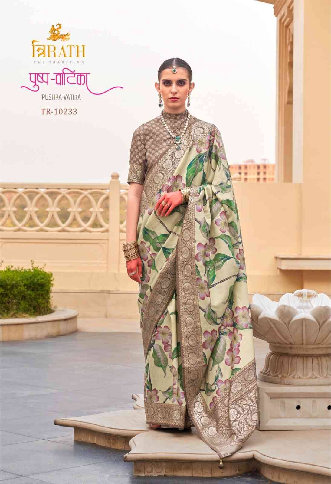 Pushpa Vatika By Trirath 10225 To 10236 Series Indian Traditional Wear Collection Beautiful Stylish Fancy Colorful Party Wear & Occasional Wear Silk Sarees At Wholesale Price