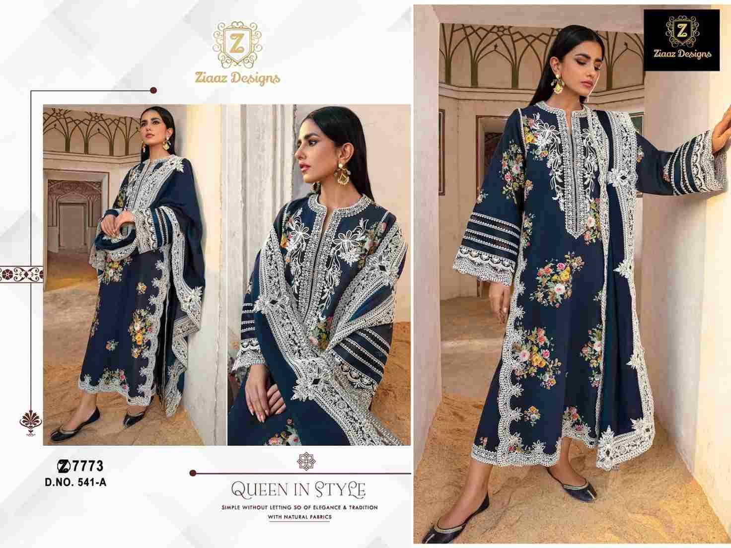 Ziaaz Designs Hit Design 541 Colours By Ziaaz Designs 541-A To 541-B Series Designer Festive Pakistani Suits Collection Beautiful Stylish Fancy Colorful Party Wear & Occasional Wear Rayon Cotton Embroidered Dresses At Wholesale Price