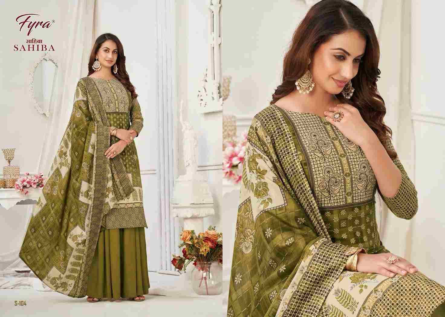 Sahiba By Fyra 101 To 110 Series Designer Festive Suits Beautiful Stylish Fancy Colorful Party Wear & Occasional Wear Pure Cotton Print Dresses At Wholesale Price