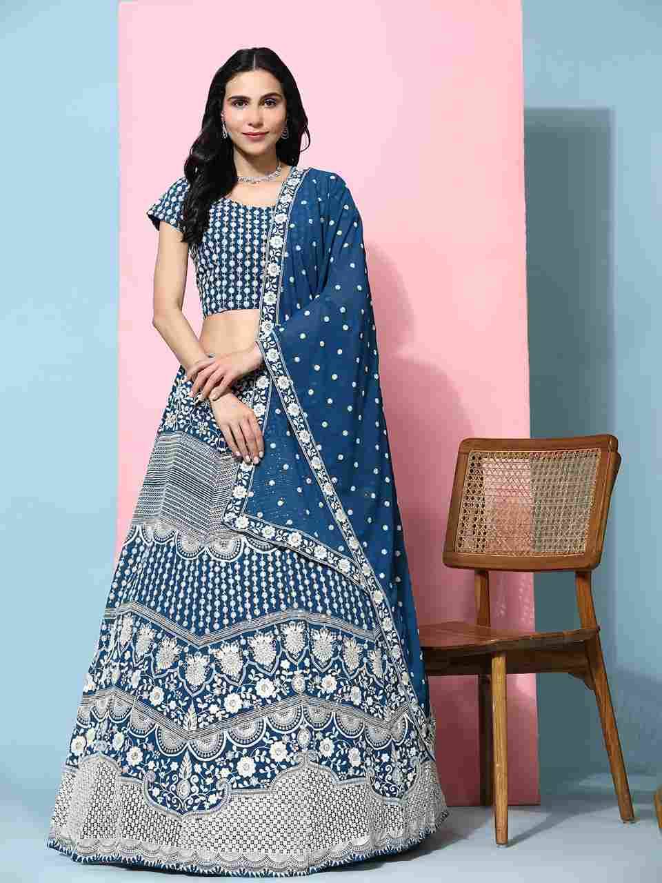 C-1958 By Amoha Trendz 1958-A To 1958-C Series Beautiful Colorful Fancy Wedding Collection Occasional Wear & Party Wear Georgette Lehengas At Wholesale Price