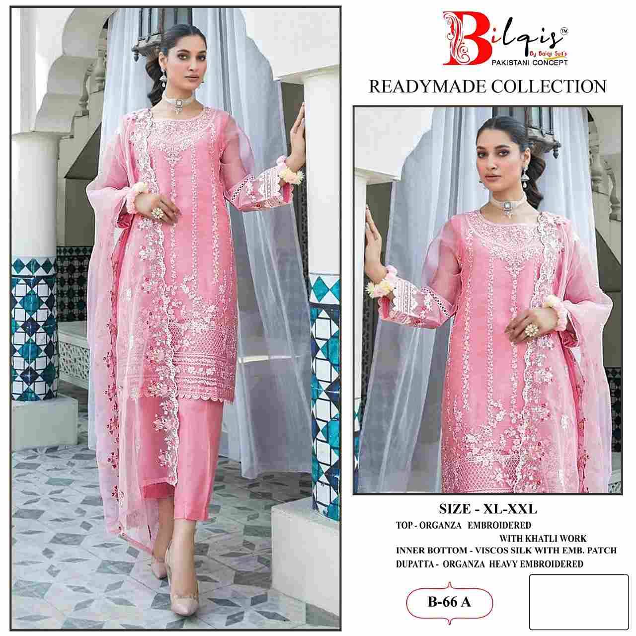 Bilqis 66 Colours By Bilqis 66-A To 66-D Series Beautiful Pakistani Suits Stylish Fancy Colorful Party Wear & Occasional Wear Organza Embroidery Dresses At Wholesale Price