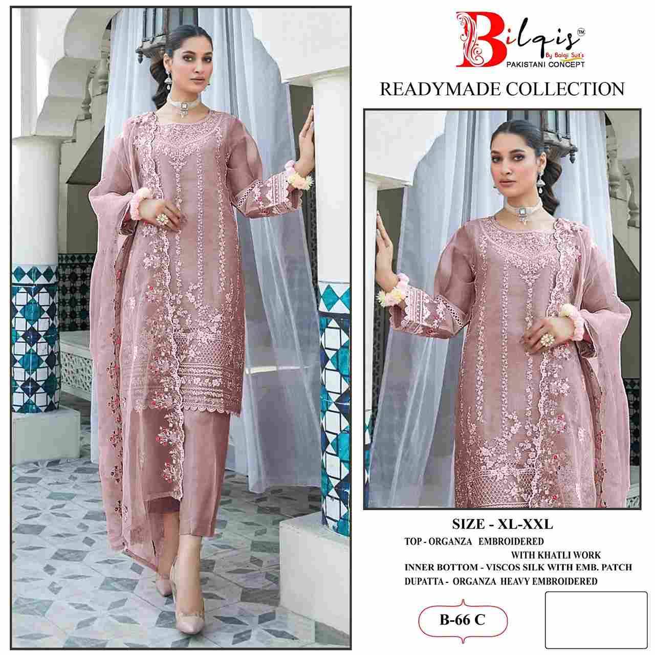 Bilqis 66 Colours By Bilqis 66-A To 66-D Series Beautiful Pakistani Suits Stylish Fancy Colorful Party Wear & Occasional Wear Organza Embroidery Dresses At Wholesale Price