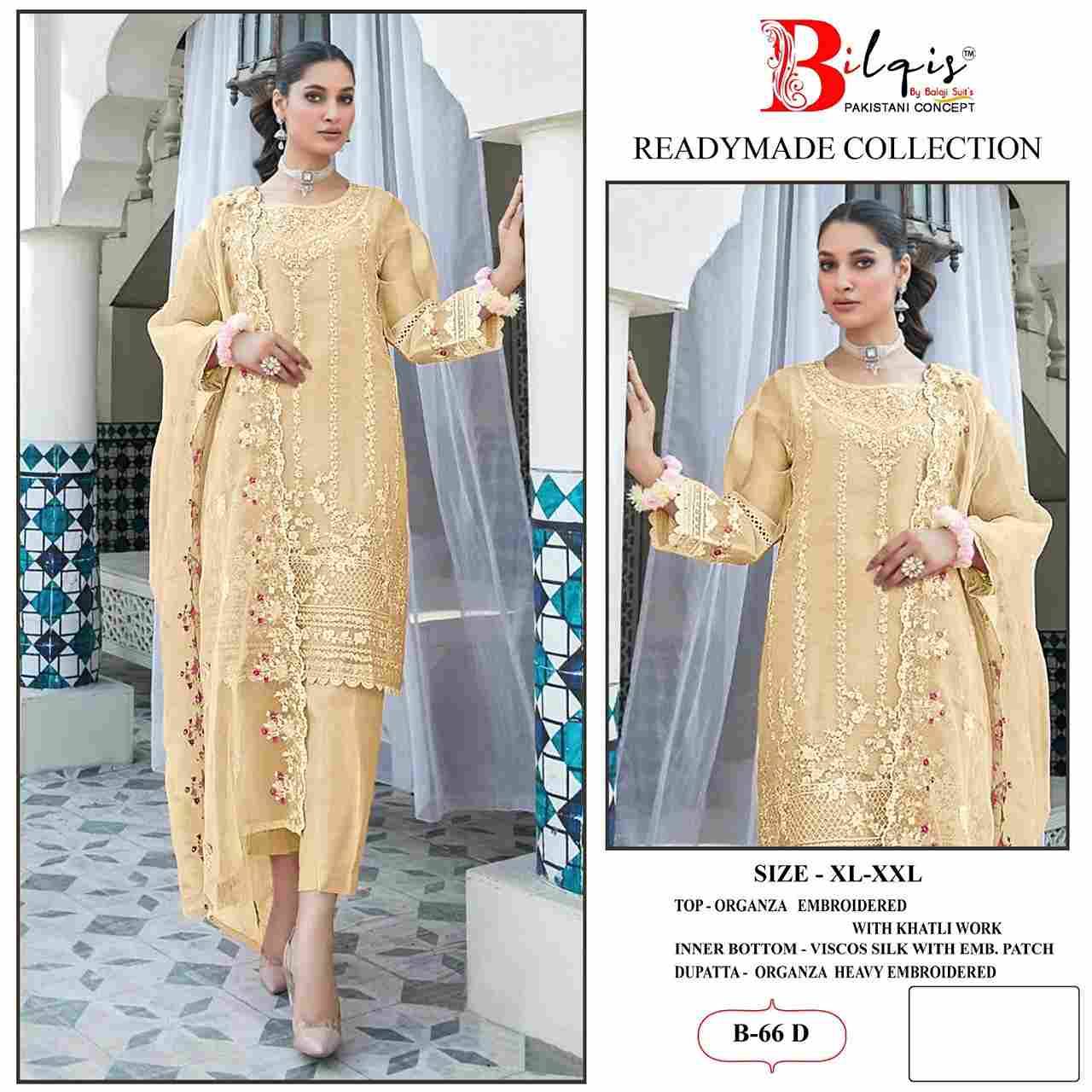 Bilqis 66 Colours By Bilqis 66-A To 66-D Series Beautiful Pakistani Suits Stylish Fancy Colorful Party Wear & Occasional Wear Organza Embroidery Dresses At Wholesale Price