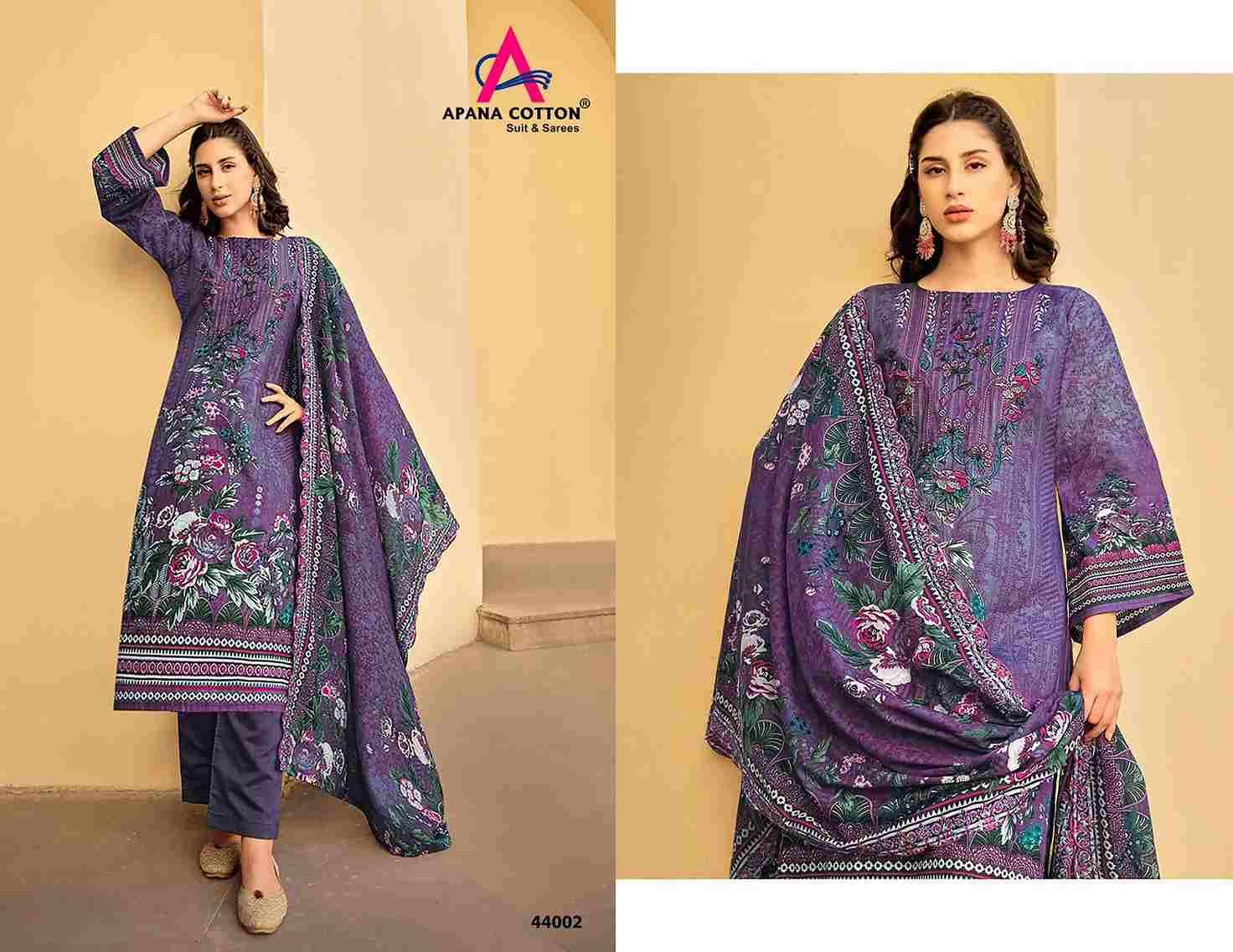 Razia Sultan Vol-44 By Apana Cotton 44001 To 44008 Series Beautiful Festive Suits Colorful Stylish Fancy Casual Wear & Ethnic Wear Pure Cotton Print Dresses At Wholesale Price