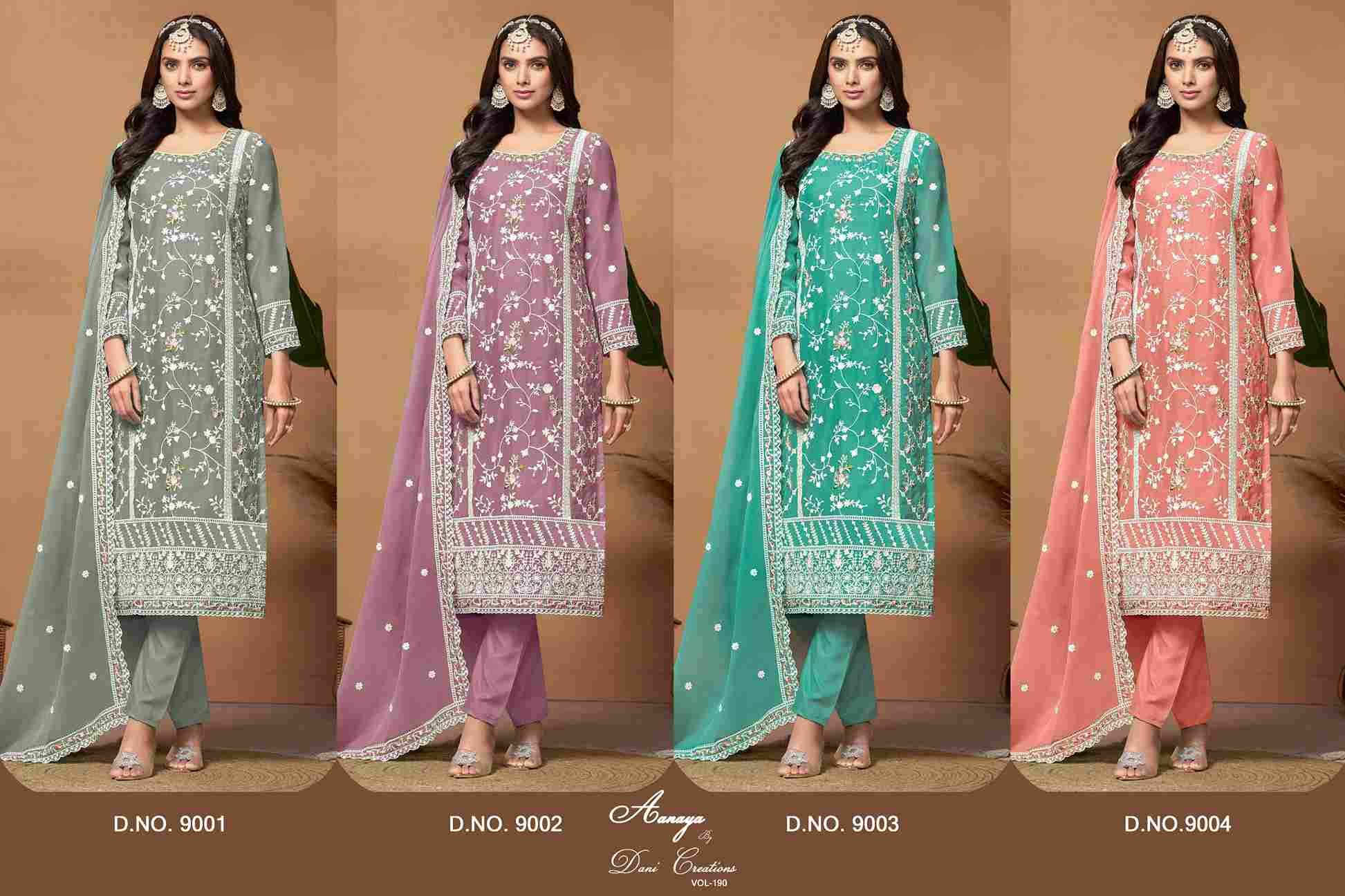 Aanaya Vol-190 By Twisha 9001 To 9004 Series Beautiful Suits Colorful Stylish Fancy Casual Wear & Ethnic Wear Soft Organza Dresses At Wholesale Price