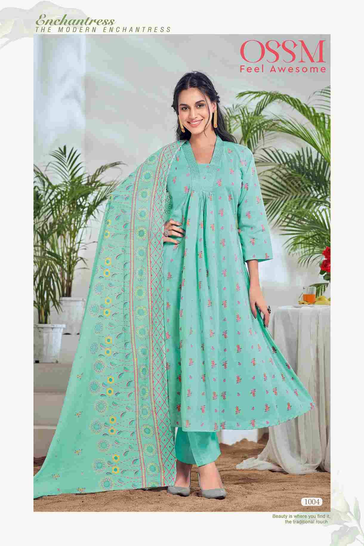 Summer Shades By Ossm 1001 To 1006 Series Designer Festive Suits Beautiful Fancy Colorful Stylish Party Wear & Occasional Wear Pure Cotton Dresses At Wholesale Price