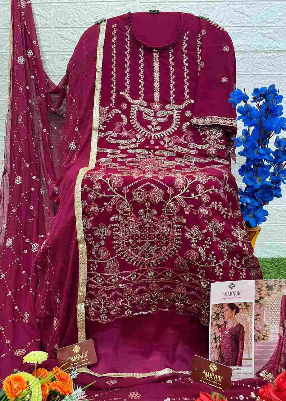 Mahnur Vol-46 By Mahnur Fashion 46001 To 46003 Series Beautiful Pakistani Suits Colorful Stylish Fancy Casual Wear & Ethnic Wear Heavy Georgette Dresses At Wholesale Price