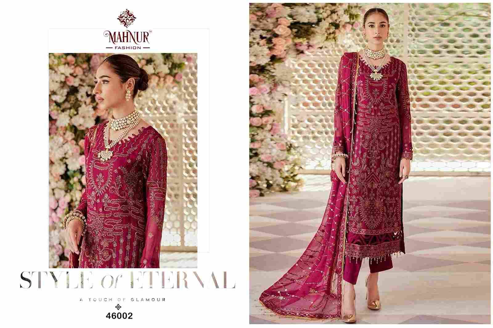 Mahnur Vol-46 By Mahnur Fashion 46001 To 46003 Series Beautiful Pakistani Suits Colorful Stylish Fancy Casual Wear & Ethnic Wear Heavy Georgette Dresses At Wholesale Price