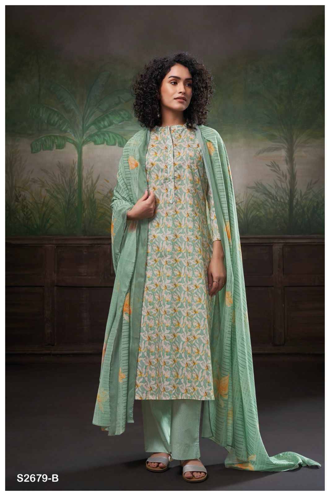 Diti-2679 By Ganga Fashion 2679-A To 2679-D Series Designer Festive Suits Beautiful Fancy Colorful Stylish Party Wear & Occasional Wear Pure Cotton Dresses At Wholesale Price