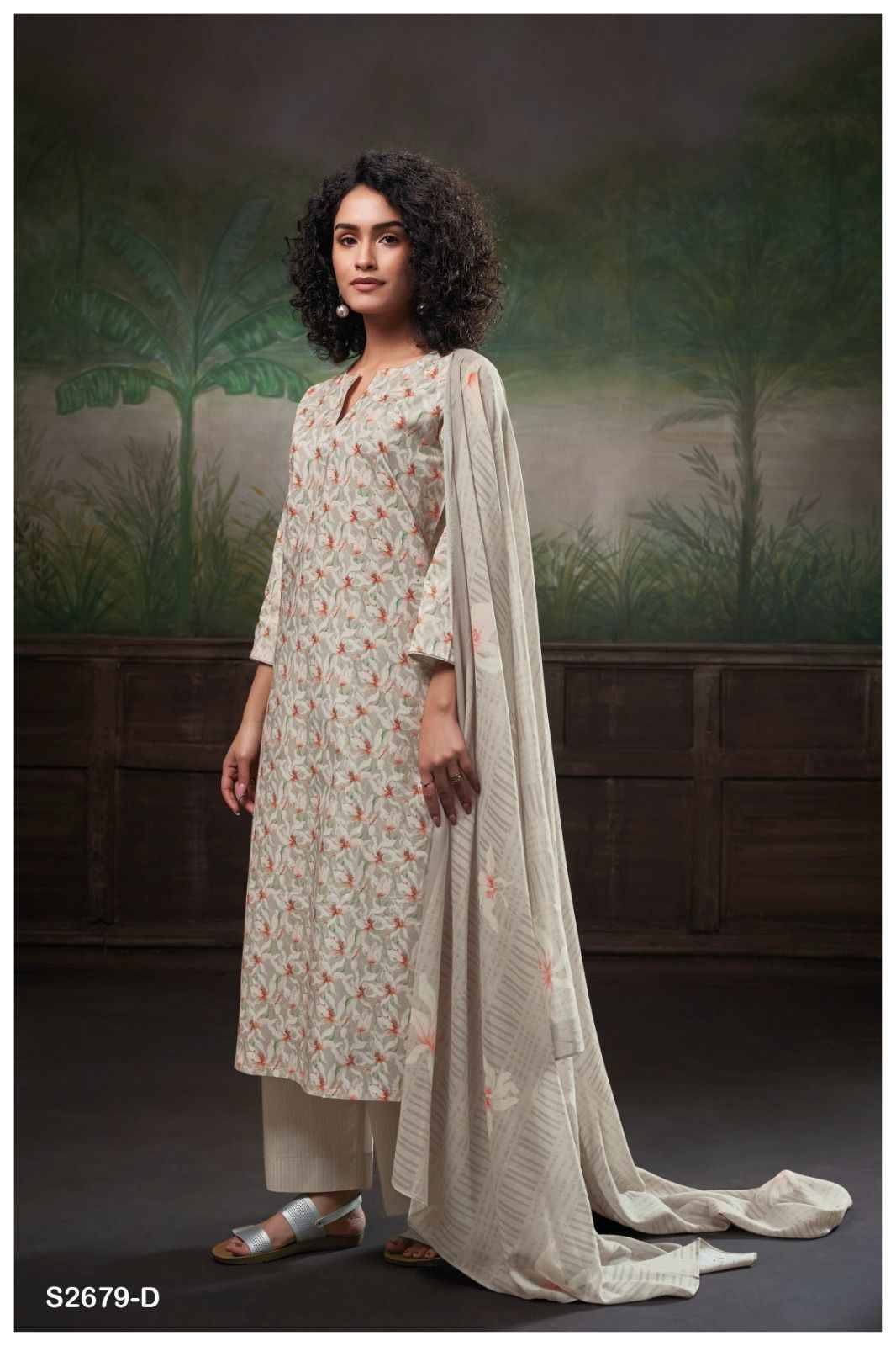 Diti-2679 By Ganga Fashion 2679-A To 2679-D Series Designer Festive Suits Beautiful Fancy Colorful Stylish Party Wear & Occasional Wear Pure Cotton Dresses At Wholesale Price