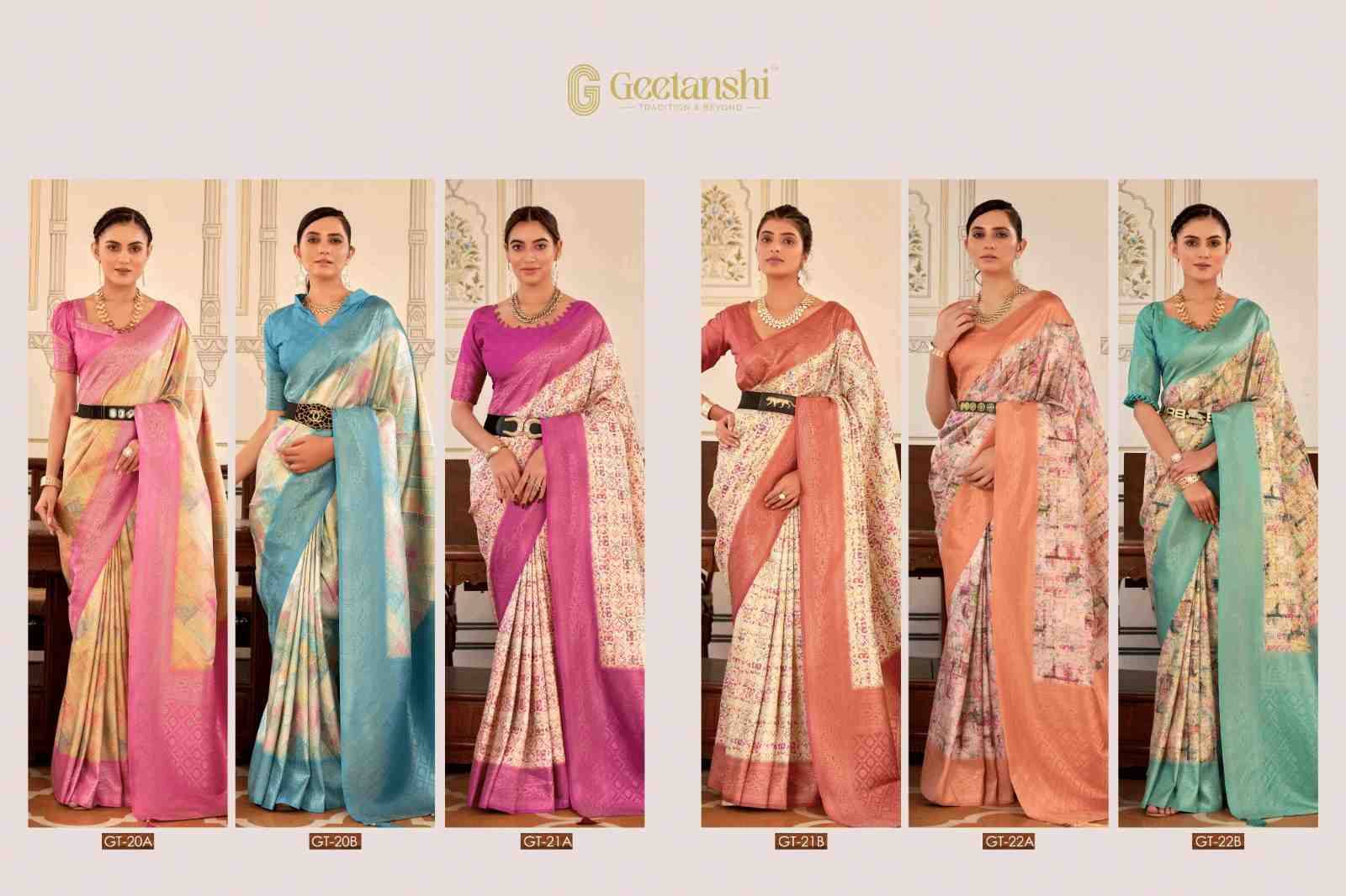 Sachita By Geetanshi 17-A To 22-B Series Indian Traditional Wear Collection Beautiful Stylish Fancy Colorful Party Wear & Occasional Wear Soft Nylon Sarees At Wholesale Price