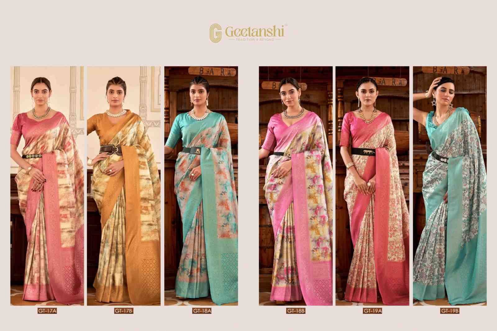 Sachita By Geetanshi 17-A To 22-B Series Indian Traditional Wear Collection Beautiful Stylish Fancy Colorful Party Wear & Occasional Wear Soft Nylon Sarees At Wholesale Price