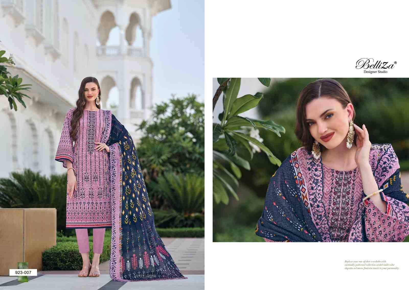 Zubiya By Belliza 923-001 To 923-008 Series Beautiful Festive Suits Stylish Fancy Colorful Casual Wear & Ethnic Wear Pure Cotton Print Dresses At Wholesale Price