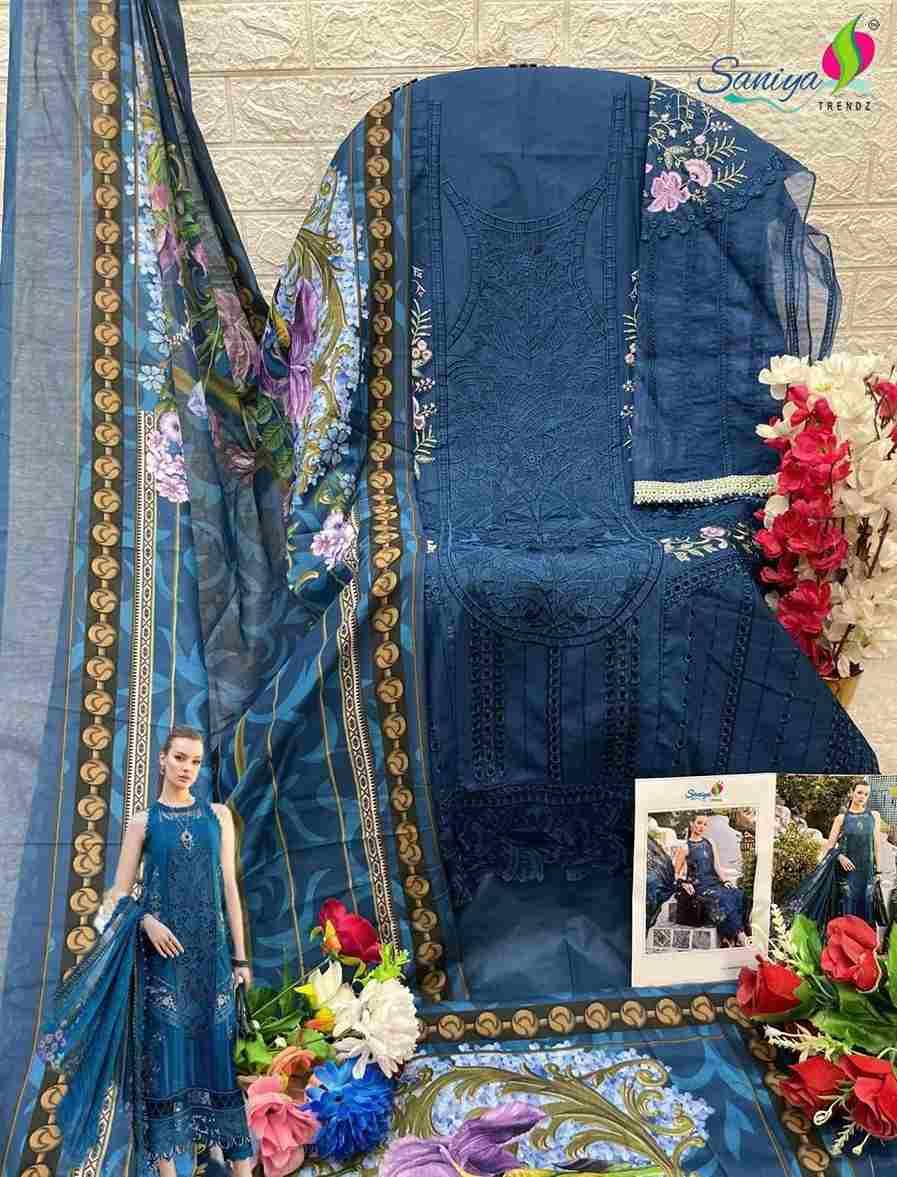 Saniya Trendz Hit Design 7078 By Saniya Trendz Beautiful Pakistani Suits Colorful Stylish Fancy Casual Wear & Ethnic Wear Cotton Embroidered Dresses At Wholesale Price