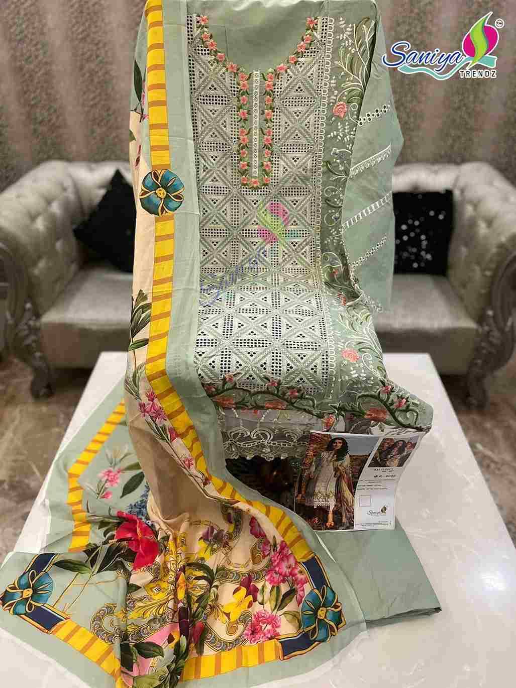 Saniya Trendz Hit Design P-3002 By Saniya Trendz Beautiful Pakistani Suits Colorful Stylish Fancy Casual Wear & Ethnic Wear Cotton Embroidered Dresses At Wholesale Price