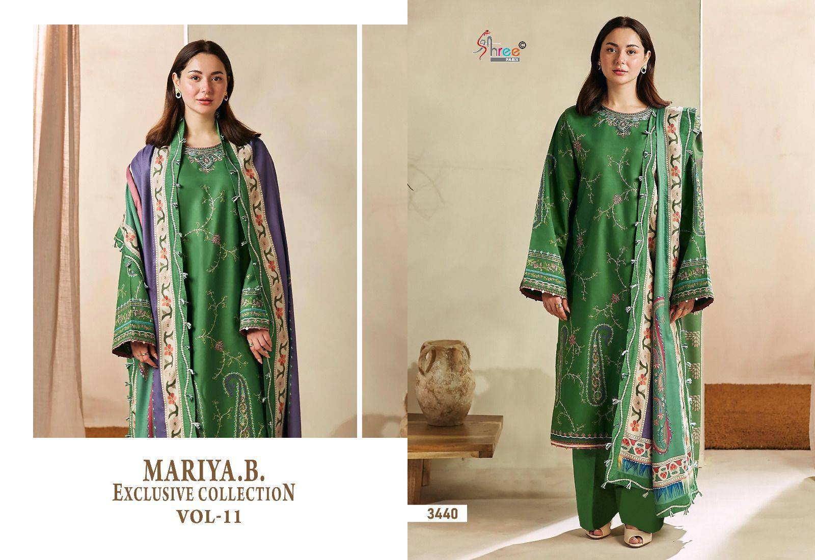 Mariya.B. Exclusive Collection Vol-11 By Shree Fabs 3439 To 3446 Series Beautiful Pakistani Suits Colorful Stylish Fancy Casual Wear & Ethnic Wear Pure Rayon Cotton With Embroidered Dresses At Wholesale Price