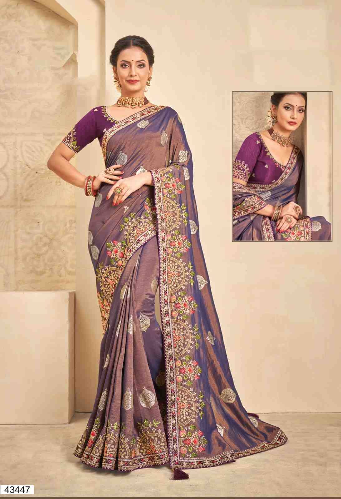 Helisha By Mahotsav Creation 43447 To 43452 Series Indian Traditional Wear Collection Beautiful Stylish Fancy Colorful Party Wear & Occasional Wear Silk Sarees At Wholesale Price