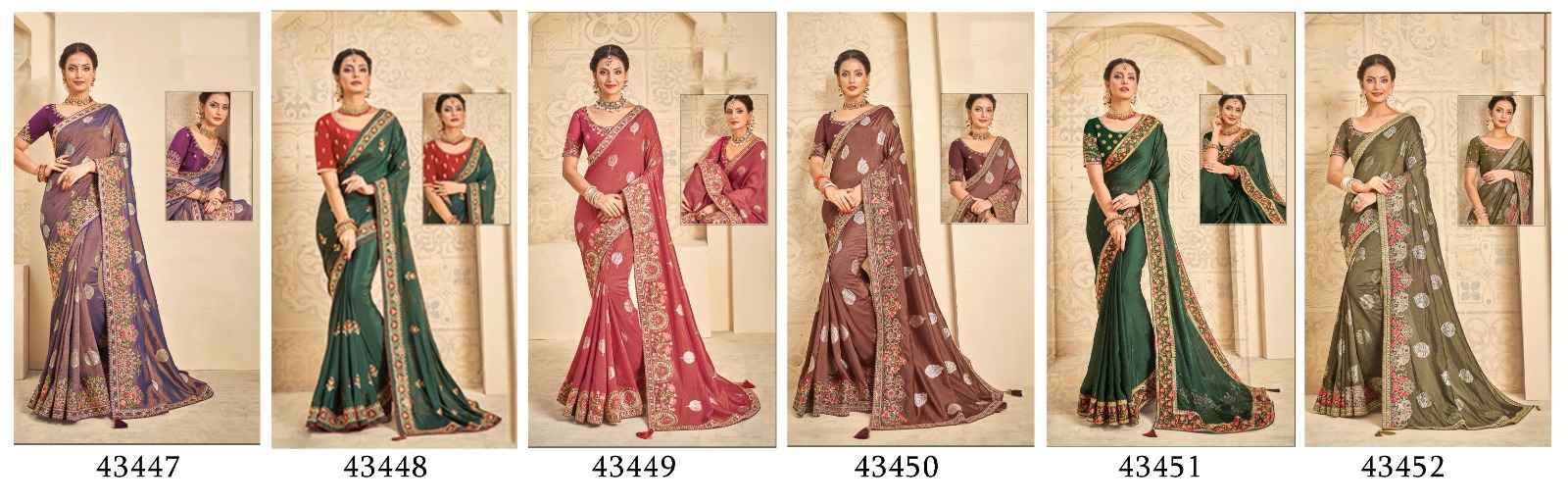 Helisha By Mahotsav Creation 43447 To 43452 Series Indian Traditional Wear Collection Beautiful Stylish Fancy Colorful Party Wear & Occasional Wear Silk Sarees At Wholesale Price