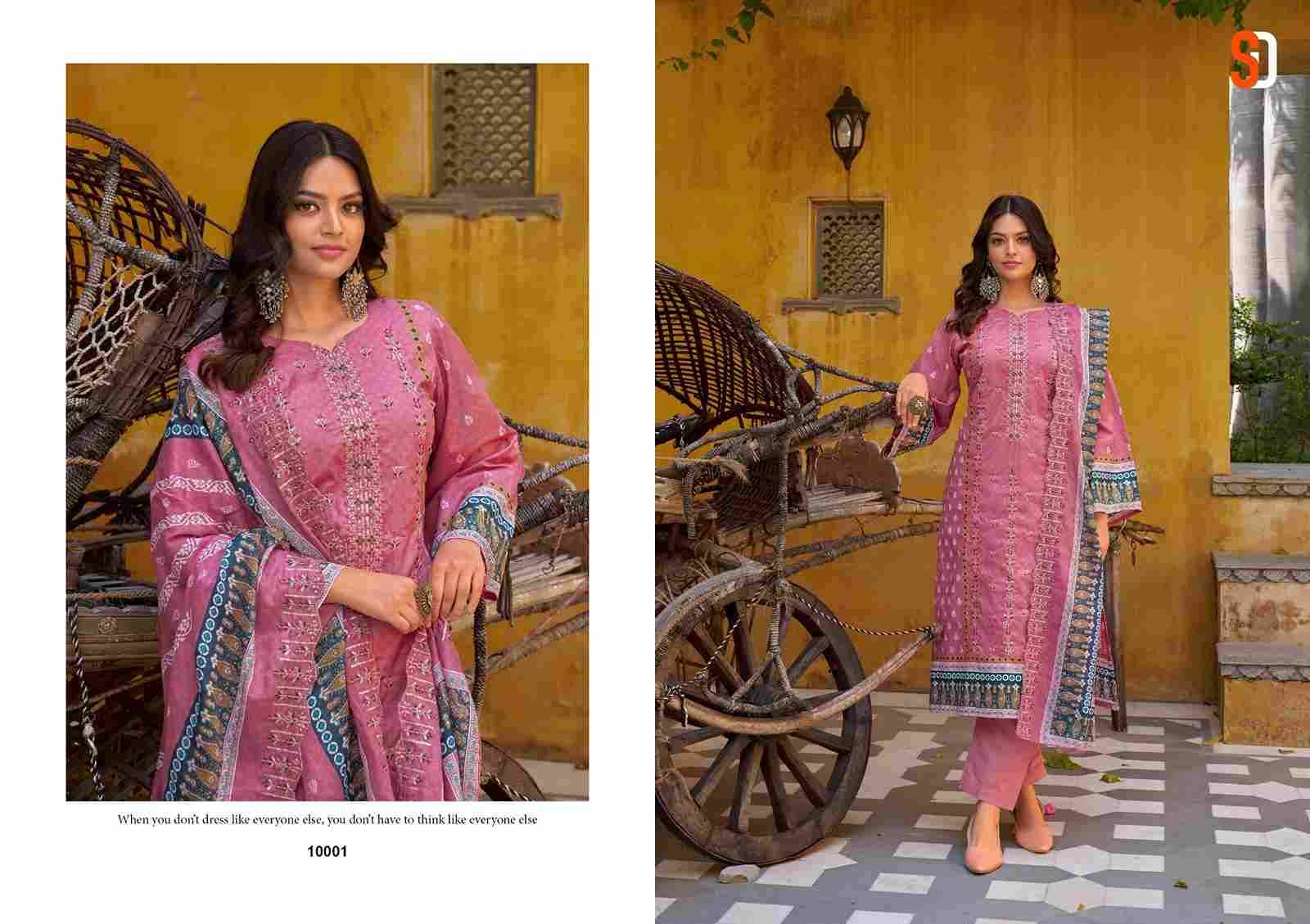 Bin Saeed Lawn Collection Vol-10 By Shraddha Designer 10001 To 10008 Series Designer Pakistani Suits Beautiful Fancy Stylish Colorful Party Wear & Occasional Wear Pure Cotton Print With Embroidery Dresses At Wholesale Price