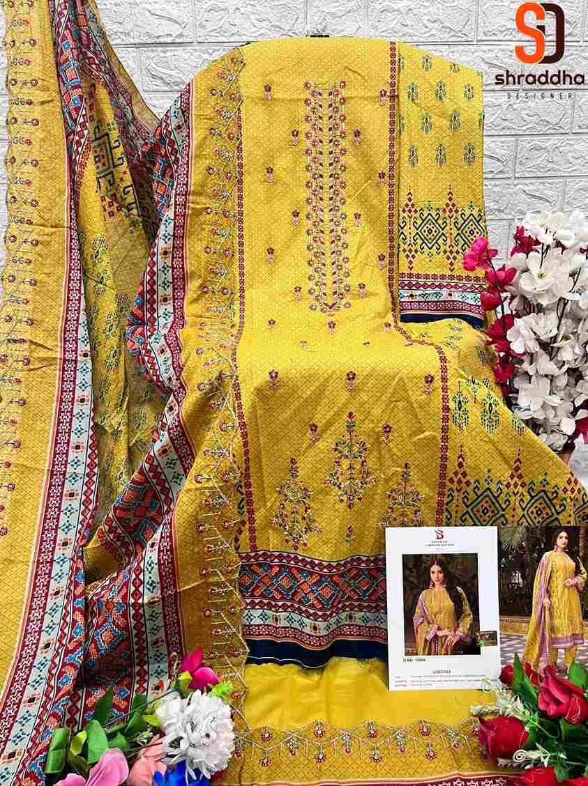 Bin Saeed Lawn Collection Vol-10 By Shraddha Designer 10001 To 10008 Series Designer Pakistani Suits Beautiful Fancy Stylish Colorful Party Wear & Occasional Wear Pure Cotton Print With Embroidery Dresses At Wholesale Price