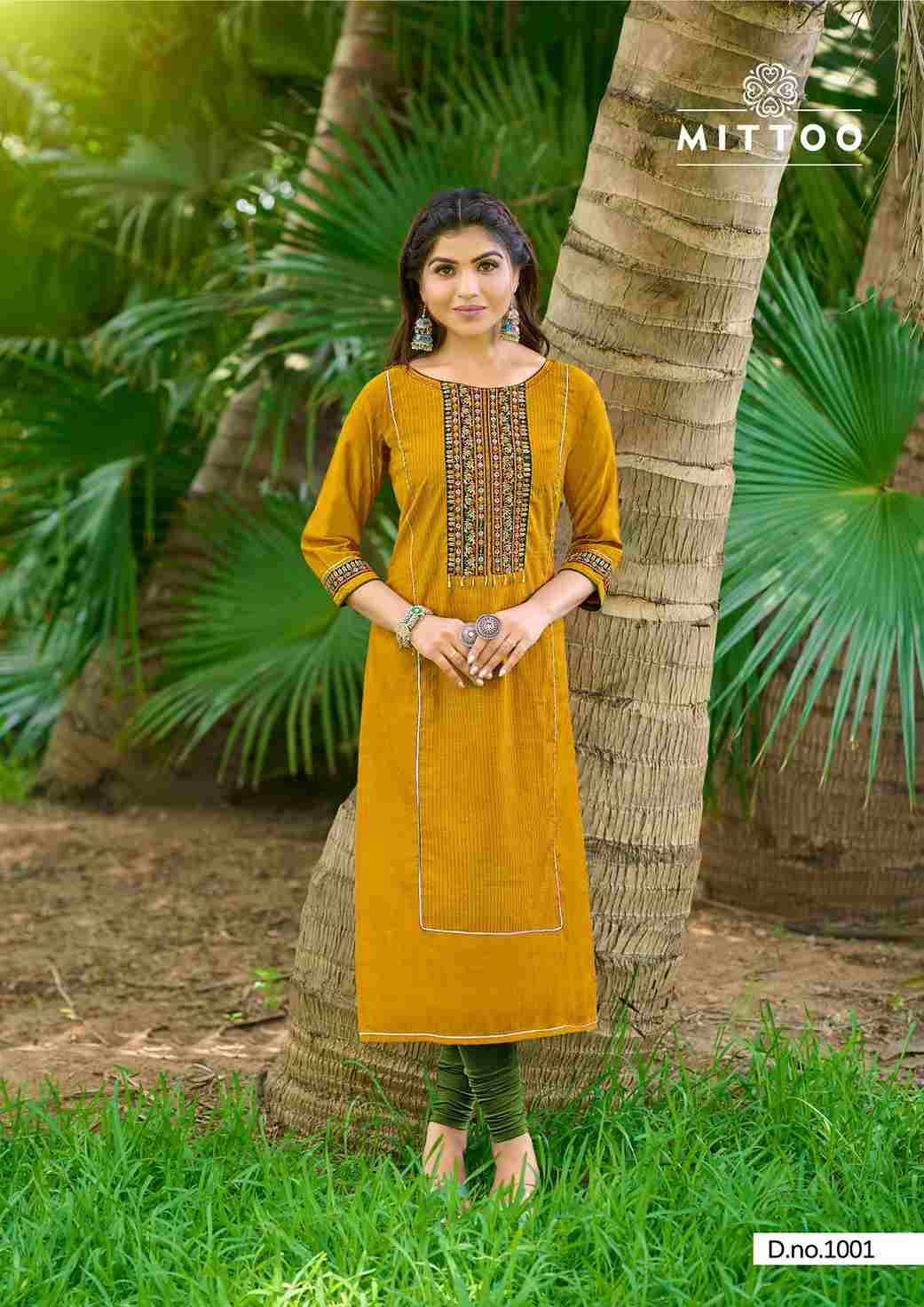 Mahika By Mittoo 1001 To 1006 Series Designer Stylish Fancy Colorful Beautiful Party Wear & Ethnic Wear Collection Viscose Weaving Kurtis At Wholesale Price