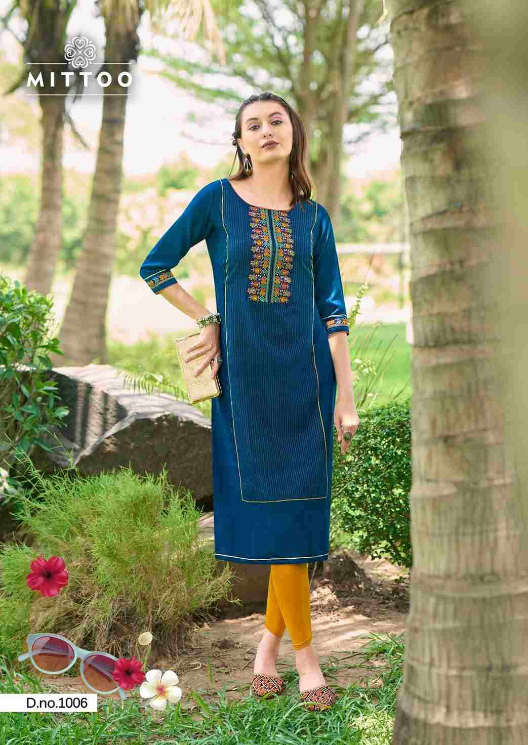 Mahika By Mittoo 1001 To 1006 Series Designer Stylish Fancy Colorful Beautiful Party Wear & Ethnic Wear Collection Viscose Weaving Kurtis At Wholesale Price