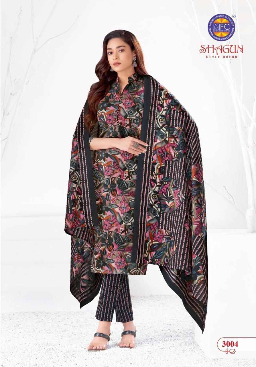 Shagun Vol-20 By MFC 3001 To 3020 Series Beautiful Festive Suits Colorful Stylish Fancy Casual Wear & Ethnic Wear Pure Lawn Cotton Embroidered Dresses At Wholesale Price