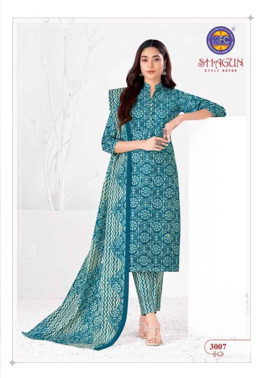 Shagun Vol-20 By MFC 3001 To 3020 Series Beautiful Festive Suits Colorful Stylish Fancy Casual Wear & Ethnic Wear Pure Lawn Cotton Embroidered Dresses At Wholesale Price