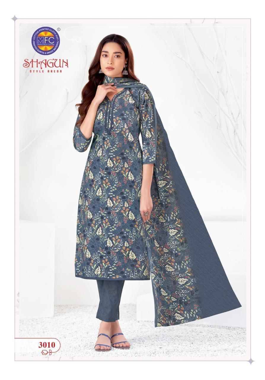 Shagun Vol-20 By MFC 3001 To 3020 Series Beautiful Festive Suits Colorful Stylish Fancy Casual Wear & Ethnic Wear Pure Lawn Cotton Embroidered Dresses At Wholesale Price