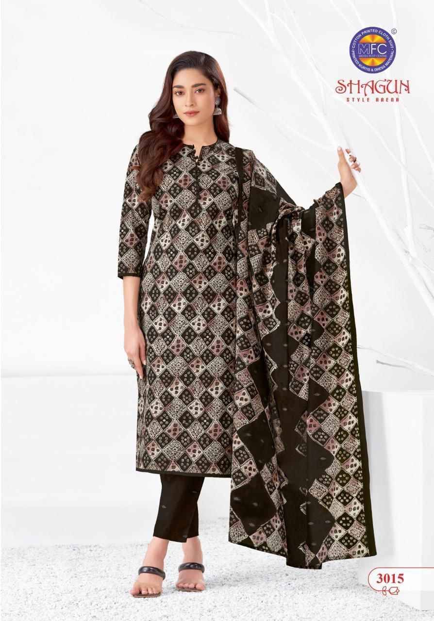 Shagun Vol-20 By MFC 3001 To 3020 Series Beautiful Festive Suits Colorful Stylish Fancy Casual Wear & Ethnic Wear Pure Lawn Cotton Embroidered Dresses At Wholesale Price