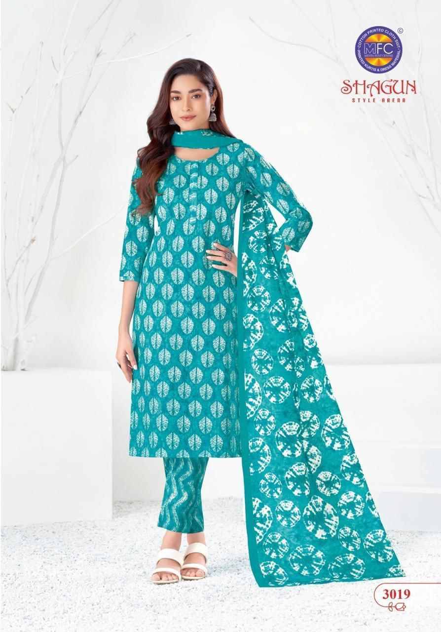 Shagun Vol-20 By MFC 3001 To 3020 Series Beautiful Festive Suits Colorful Stylish Fancy Casual Wear & Ethnic Wear Pure Lawn Cotton Embroidered Dresses At Wholesale Price