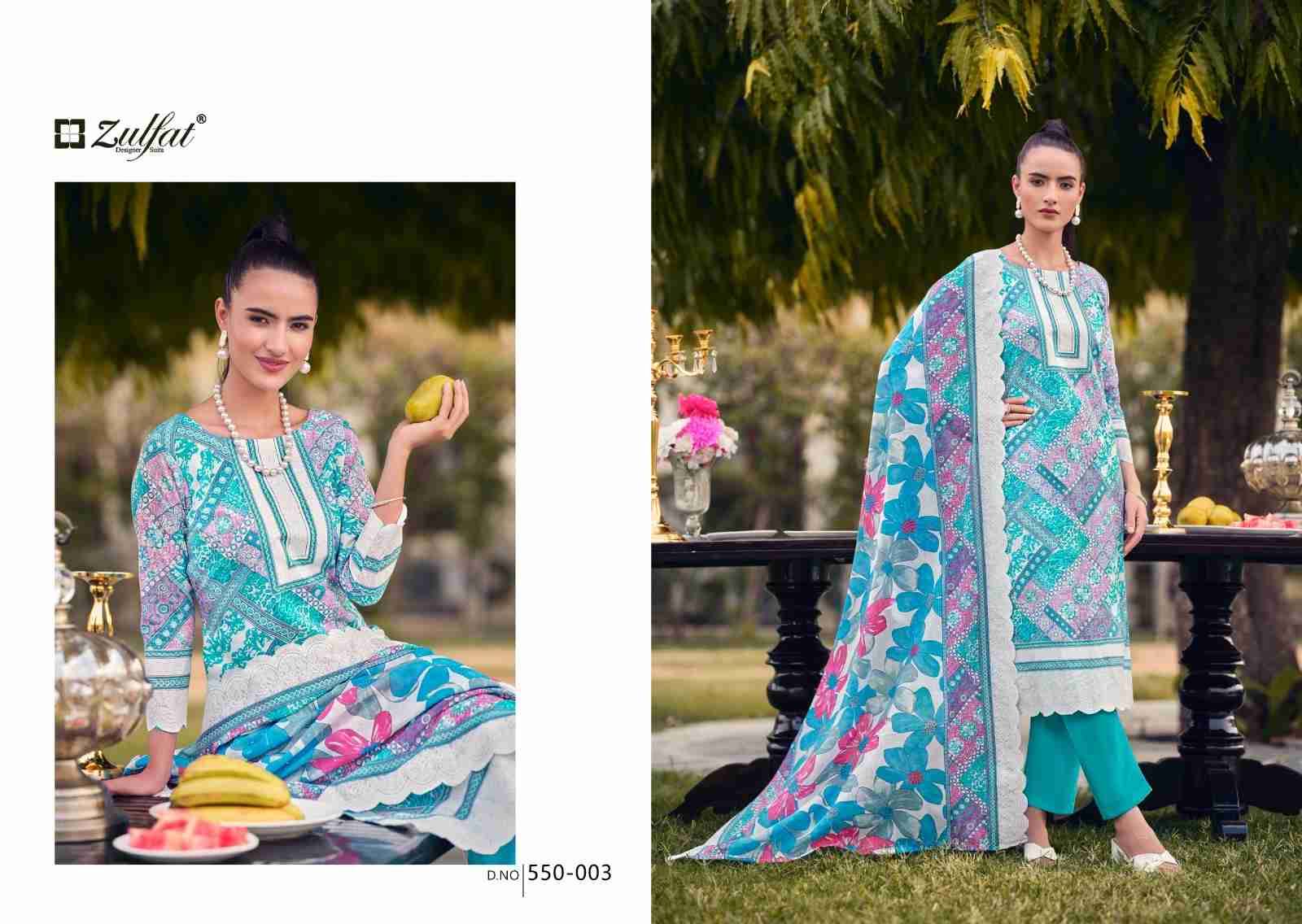 Hakoba By Zulfat 550-001 To 550-008 Series Beautiful Festive Suits Stylish Fancy Colorful Casual Wear & Ethnic Wear Pure Cotton Print Dresses At Wholesale Price