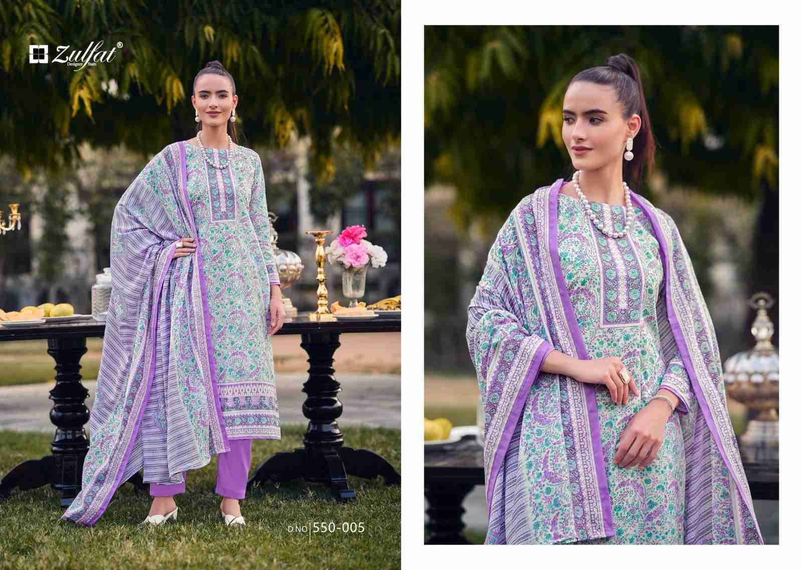 Hakoba By Zulfat 550-001 To 550-008 Series Beautiful Festive Suits Stylish Fancy Colorful Casual Wear & Ethnic Wear Pure Cotton Print Dresses At Wholesale Price