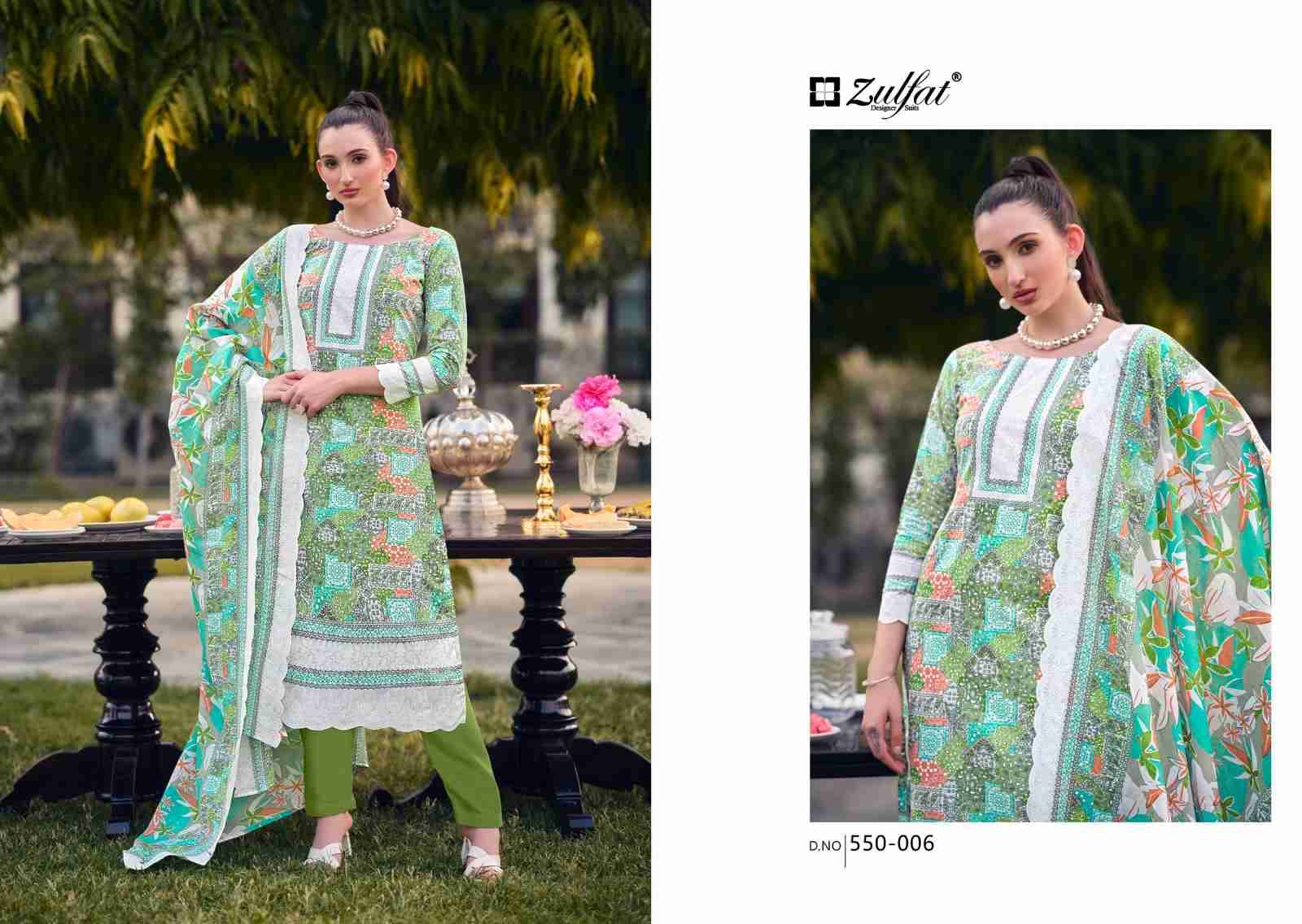 Hakoba By Zulfat 550-001 To 550-008 Series Beautiful Festive Suits Stylish Fancy Colorful Casual Wear & Ethnic Wear Pure Cotton Print Dresses At Wholesale Price