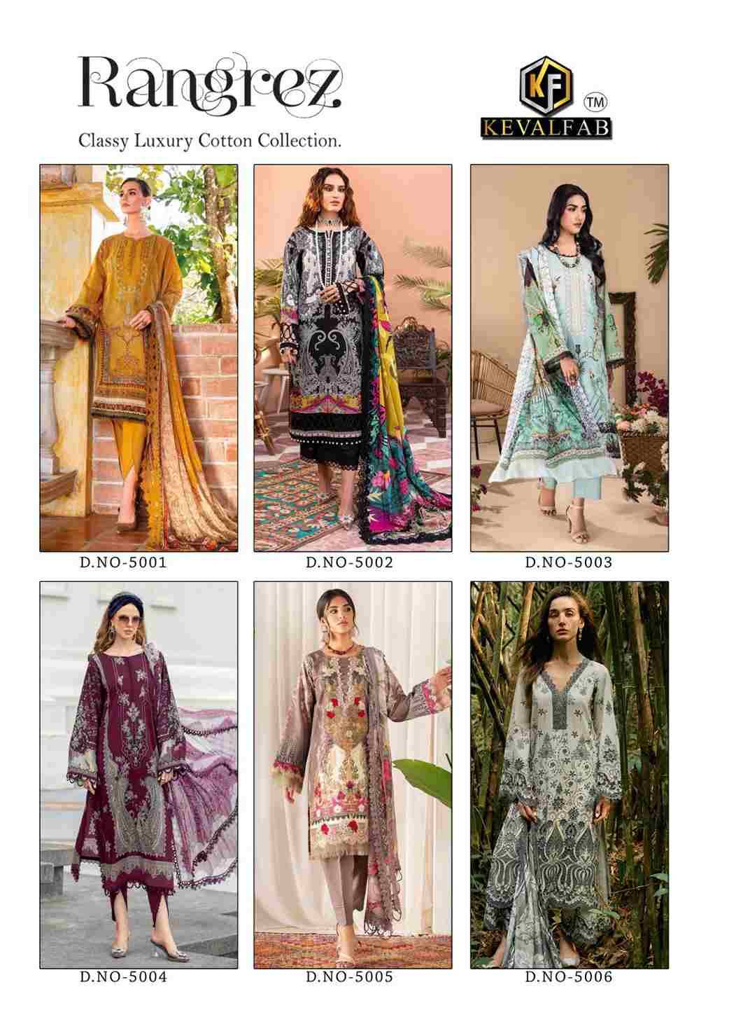 Rangrez Vol-5 By Keval Fab 5001 To 5006 Series Beautiful Festive Suits Stylish Fancy Colorful Casual Wear & Ethnic Wear Heavy Cotton Print Dresses At Wholesale Price