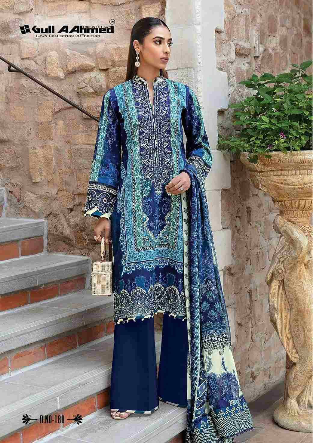 Gull Aahmed Lawn Collection Vol-20 By Gull Aahmed 179 To 184 Series Beautiful Festive Suits Stylish Fancy Colorful Casual Wear & Ethnic Wear Pure Lawn Dresses At Wholesale Price