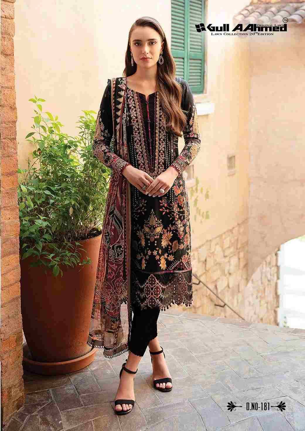 Gull Aahmed Lawn Collection Vol-20 By Gull Aahmed 179 To 184 Series Beautiful Festive Suits Stylish Fancy Colorful Casual Wear & Ethnic Wear Pure Lawn Dresses At Wholesale Price