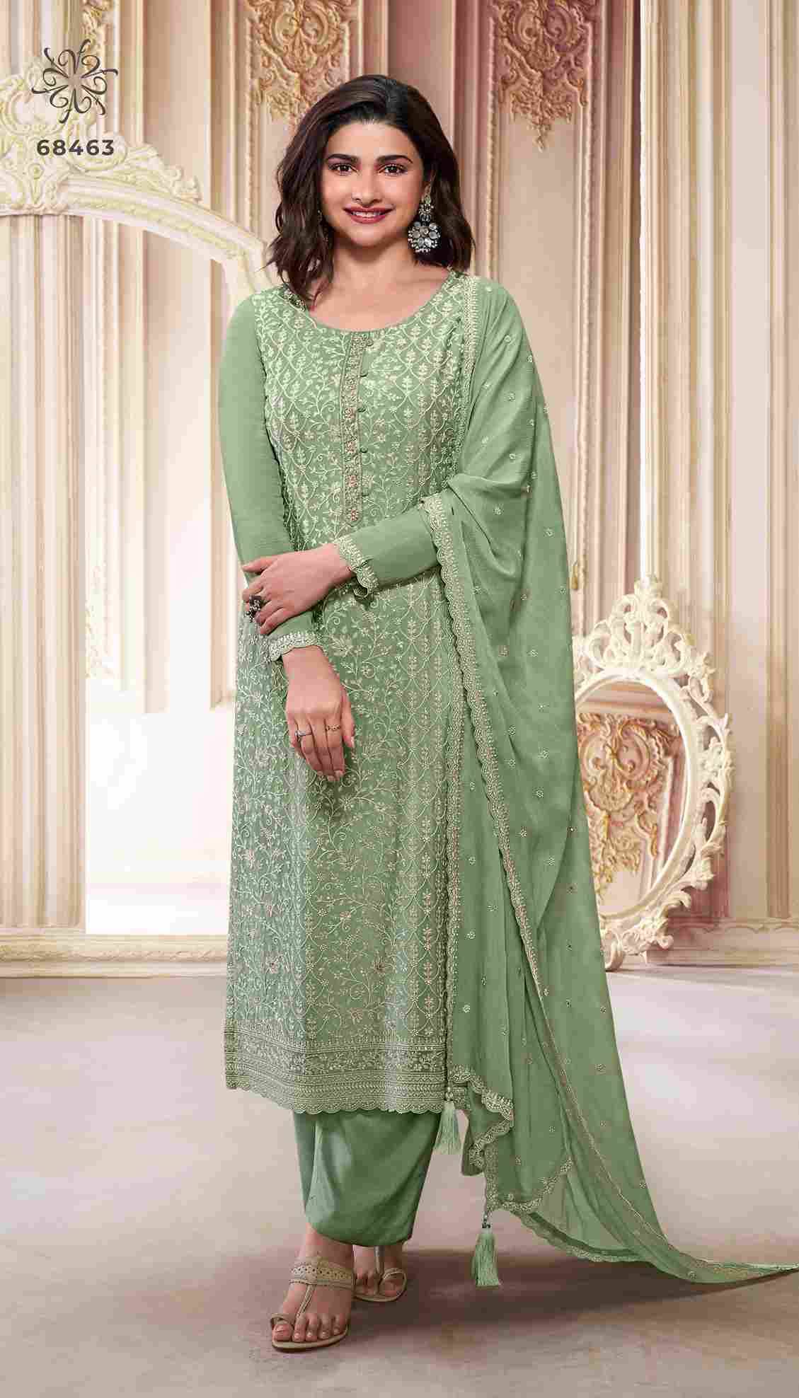 Saira By Vinay Fashion 68461 To 68466 Series Designer Festive Sharara Suits Collection Beautiful Stylish Fancy Colorful Party Wear & Occasional Wear Chinnon Dresses At Wholesale Price