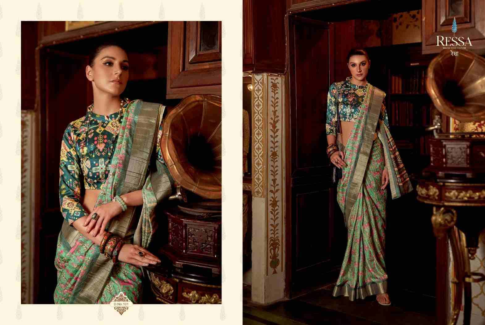 Rangressa Vol-1 By Ressa 1001 To 1008 Series Indian Traditional Wear Collection Beautiful Stylish Fancy Colorful Party Wear & Occasional Wear Fancy Sarees At Wholesale Price