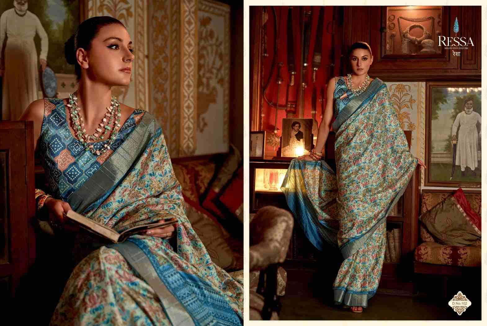 Rangressa Vol-1 By Ressa 1001 To 1008 Series Indian Traditional Wear Collection Beautiful Stylish Fancy Colorful Party Wear & Occasional Wear Fancy Sarees At Wholesale Price