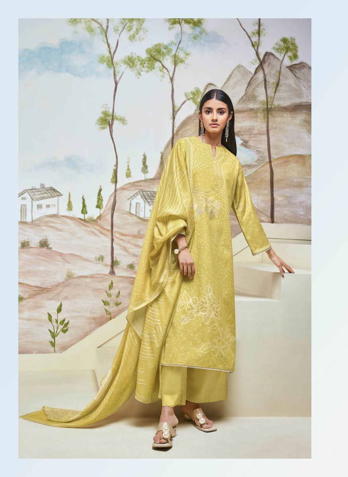 Hiba By Ganga Fashion 1819 To 1824 Series Designer Festive Suits Beautiful Fancy Colorful Stylish Party Wear & Occasional Wear Cotton Silk Dresses At Wholesale Price