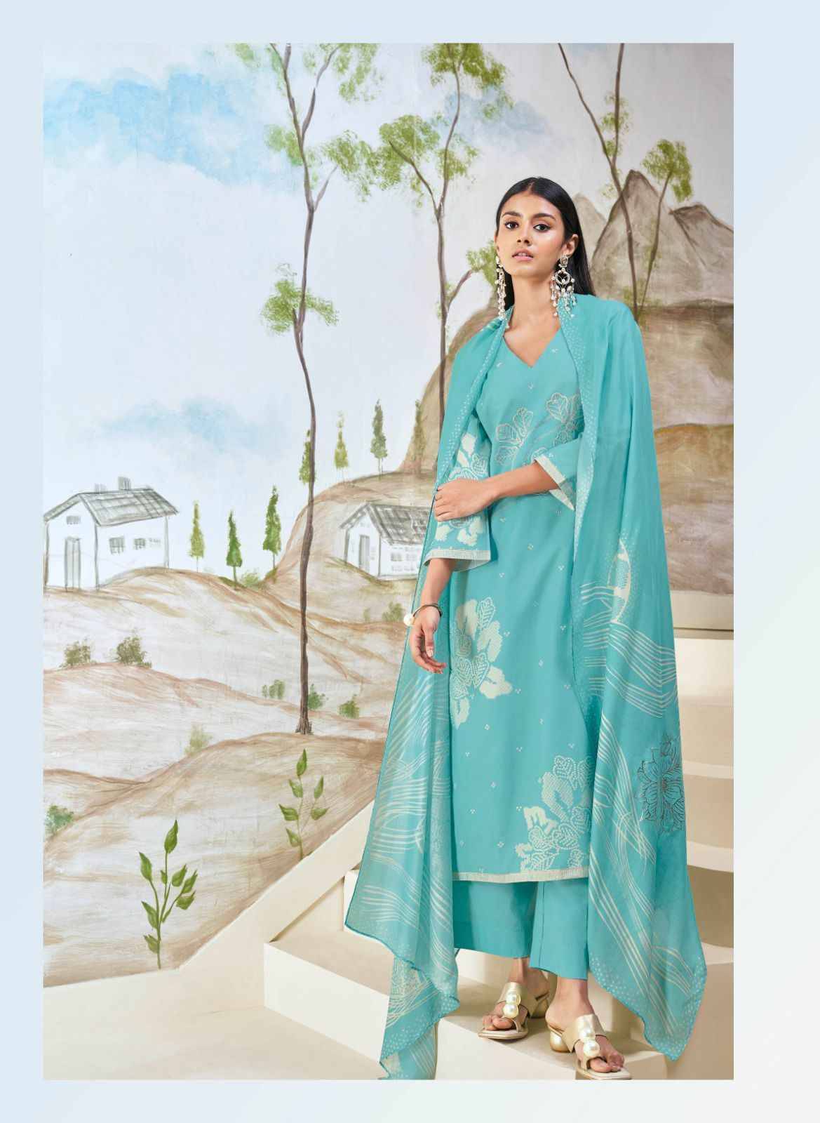 Hiba By Ganga Fashion 1819 To 1824 Series Designer Festive Suits Beautiful Fancy Colorful Stylish Party Wear & Occasional Wear Cotton Silk Dresses At Wholesale Price