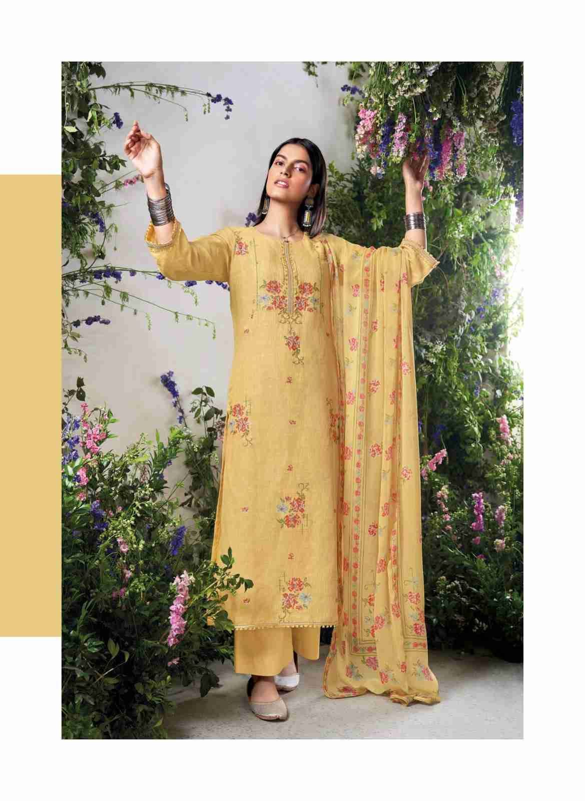 Shelah By Ganga Fashion 1777 To 1782 Series Designer Festive Suits Beautiful Fancy Colorful Stylish Party Wear & Occasional Wear Pure Linen Dresses At Wholesale Price